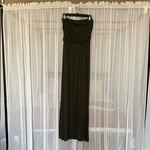 Wet Seal Dark Green Strapless Dress